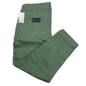 Jag Green Flora Polka Dot Crop Sz 10